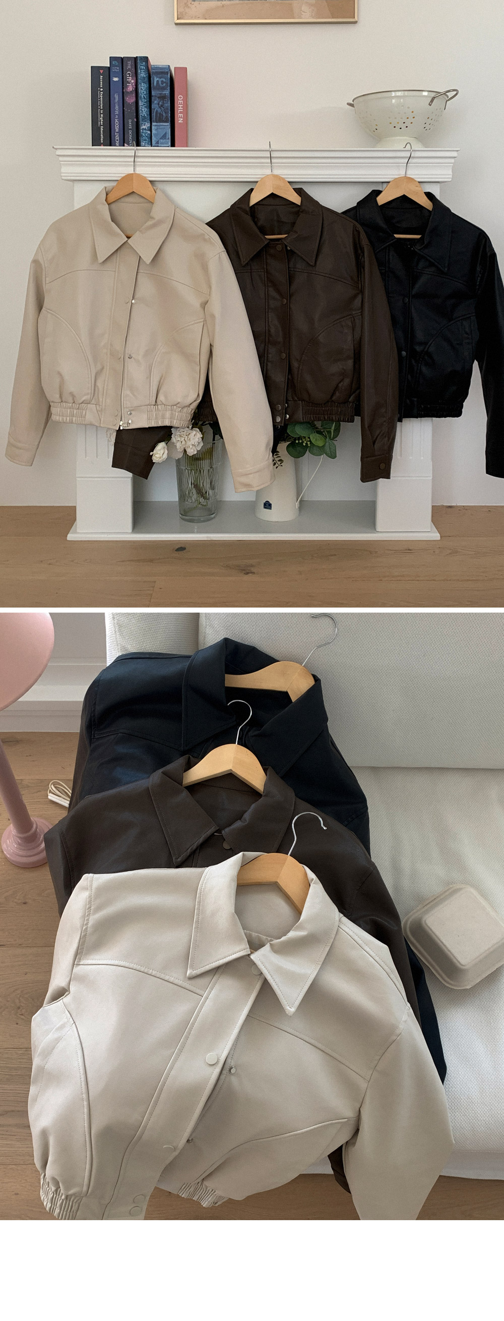 [단독기획] 파벨 블루종 레더 자켓 - 3color 상세 이미지 10