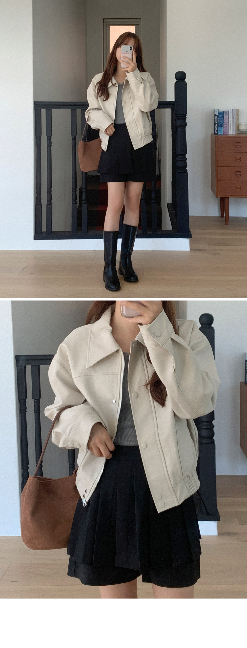 [단독기획] 파벨 블루종 레더 자켓 - 3color 상세 이미지 27